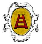 The Galilei coat of arms, a red stepladder on a gold shield