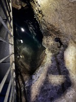 In the silver mine, looking down