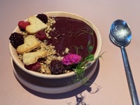 Hotel breakfast, acai bowl